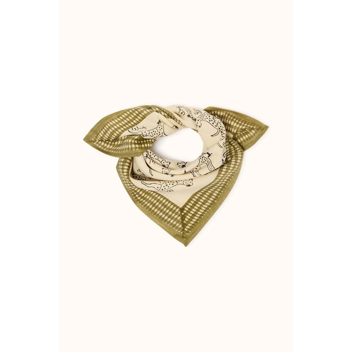 Small Foulard MANIKA PONGO beige, APACHES COLLECTIONS