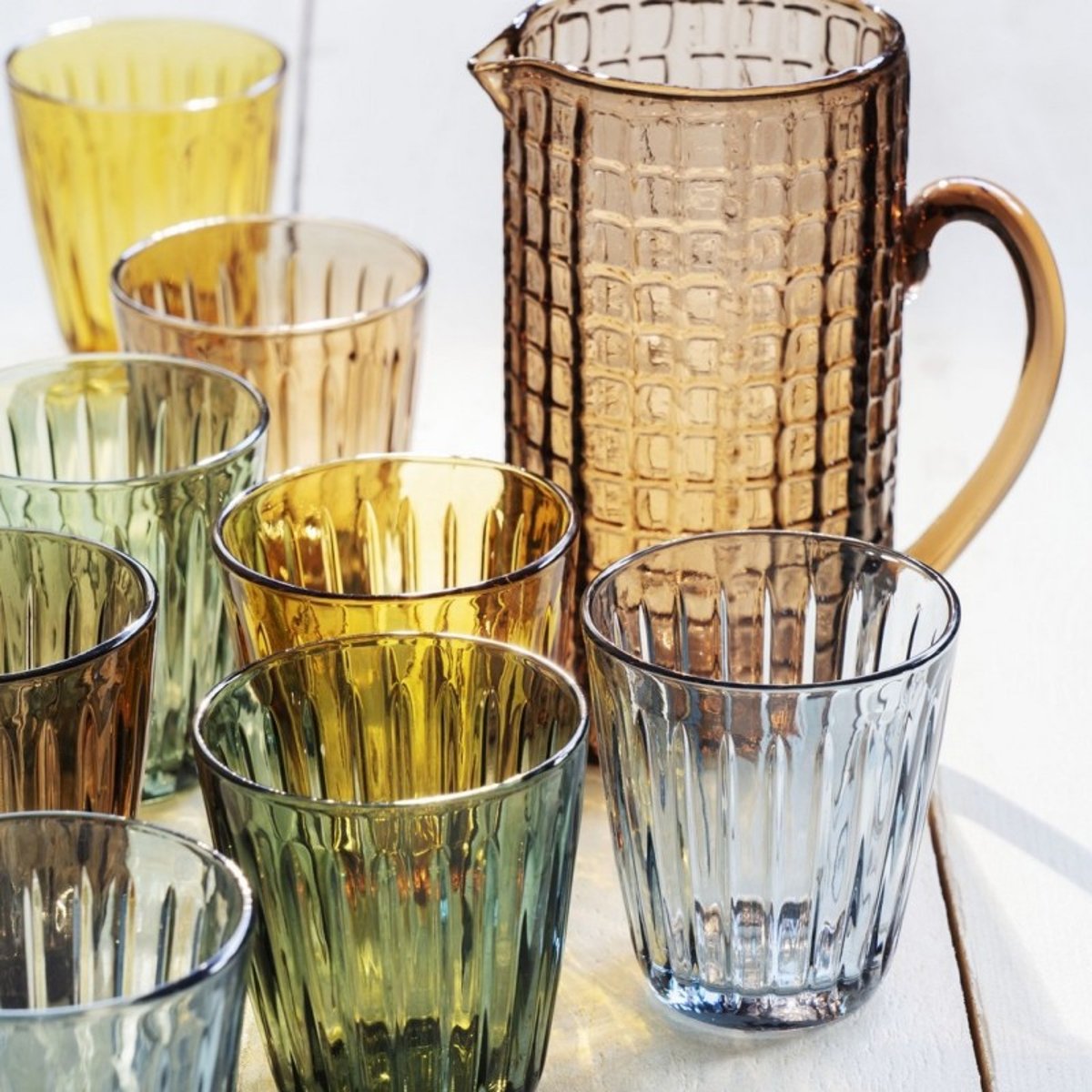 Verre à eau coloré set de 2 multicolore, MADAM STOLTZ