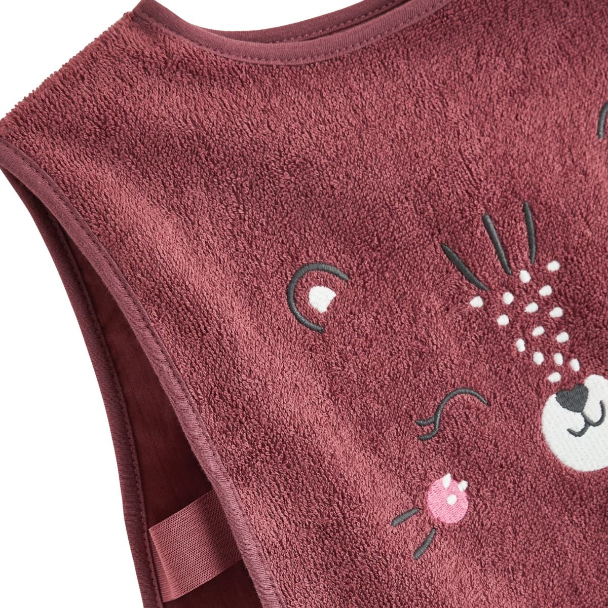 Lot de 2 bavoirs bébé en éponge Léa rose, PETIT BEGUIN