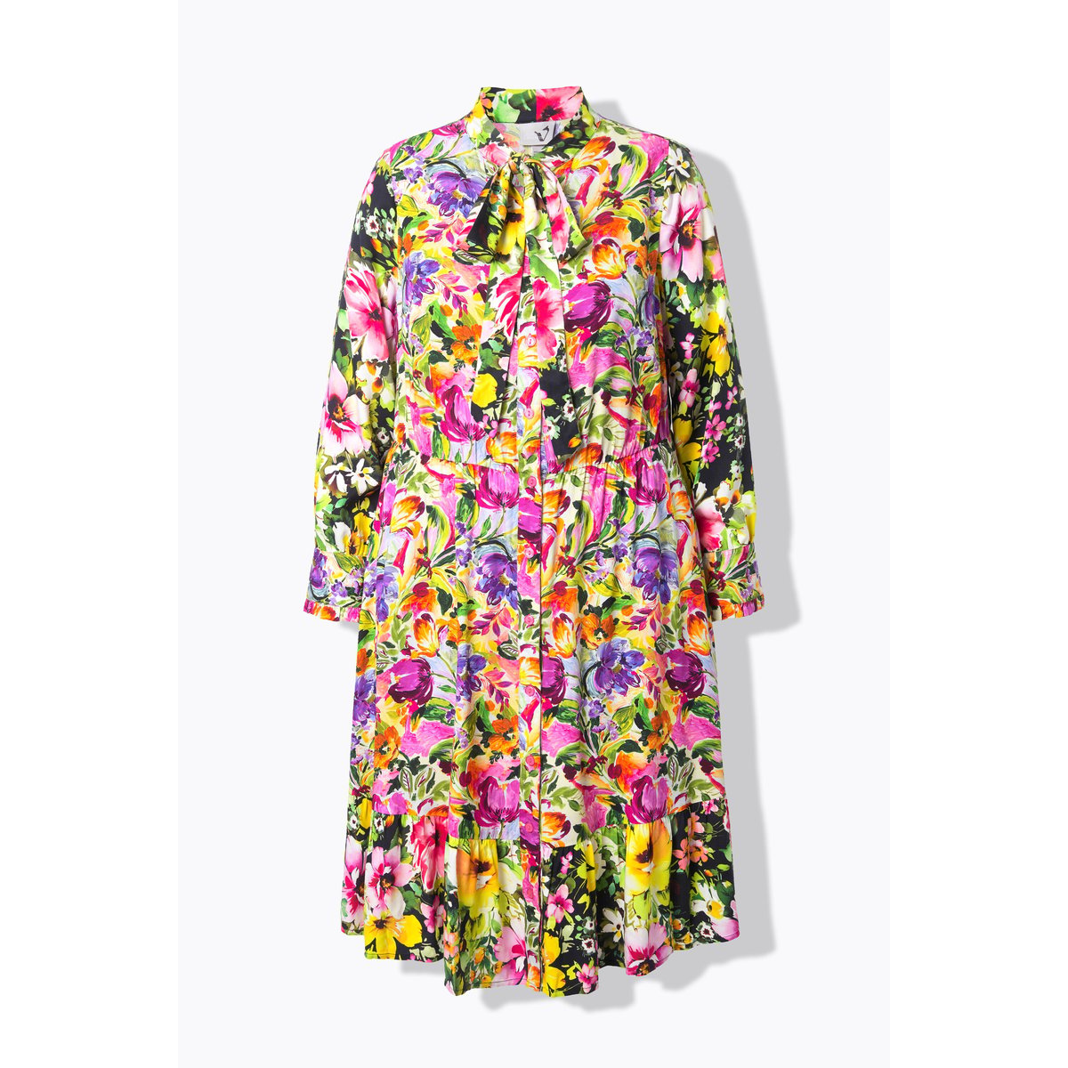 Robe midi coupe évasée, jeu d'imprimés baie d'été, ULLA POPKEN