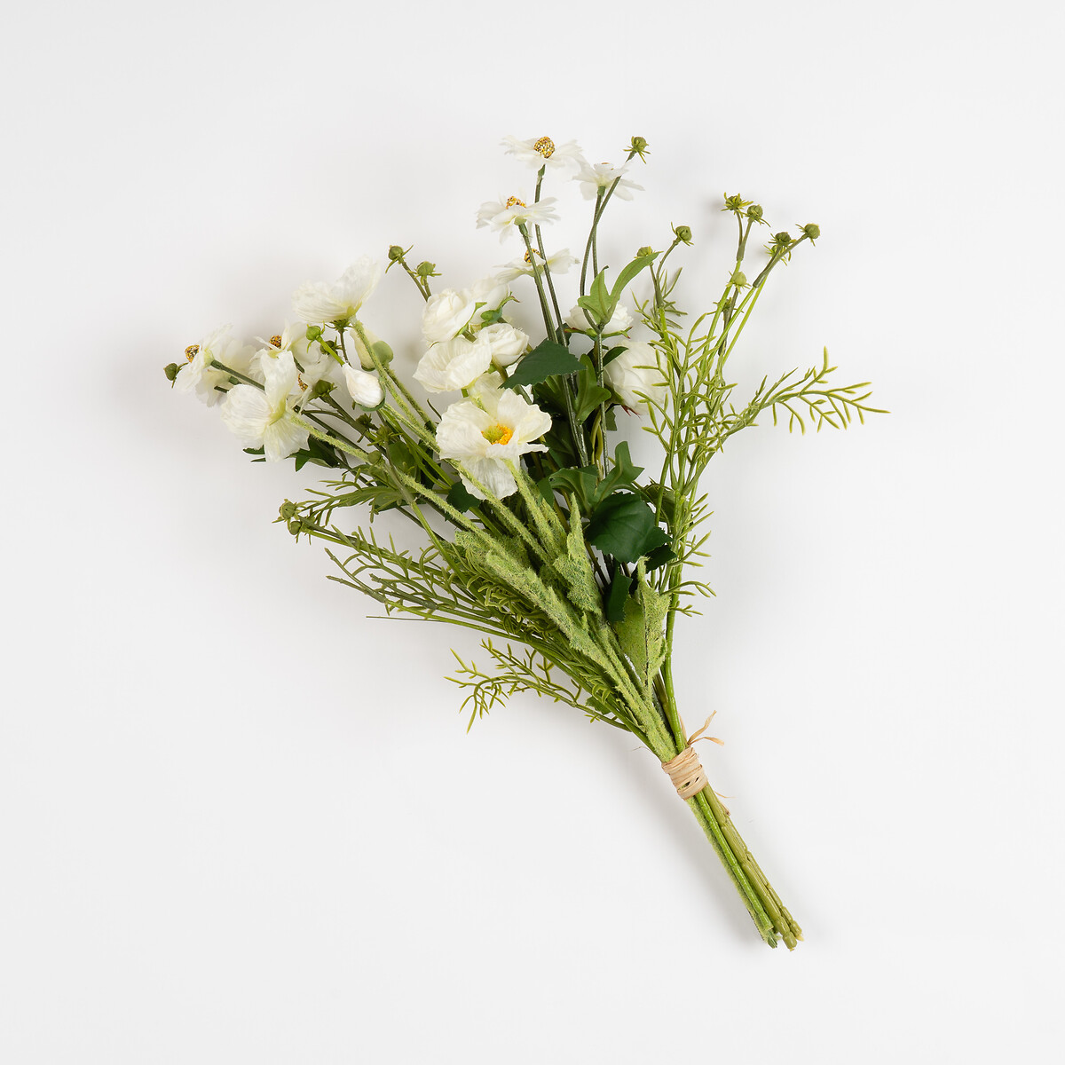 45cm White Poppy, Rose and Cosmo Bouquet white, SO'HOME