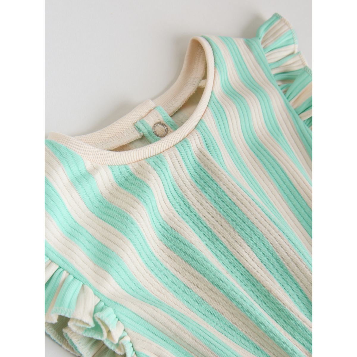 Barboteuse bébé à volants, lot de 4 rayure multicolore pastel, NEXT