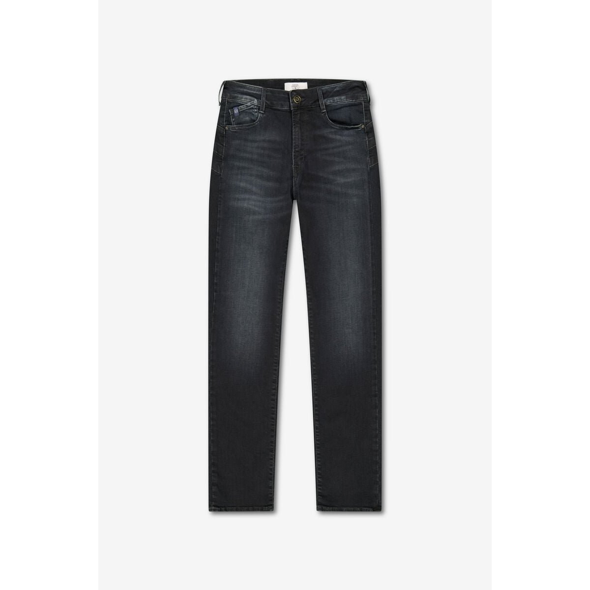 Jeans push-up droite taille haute PULP, longueur 34 blue / black, LE TEMPS DES CERISES