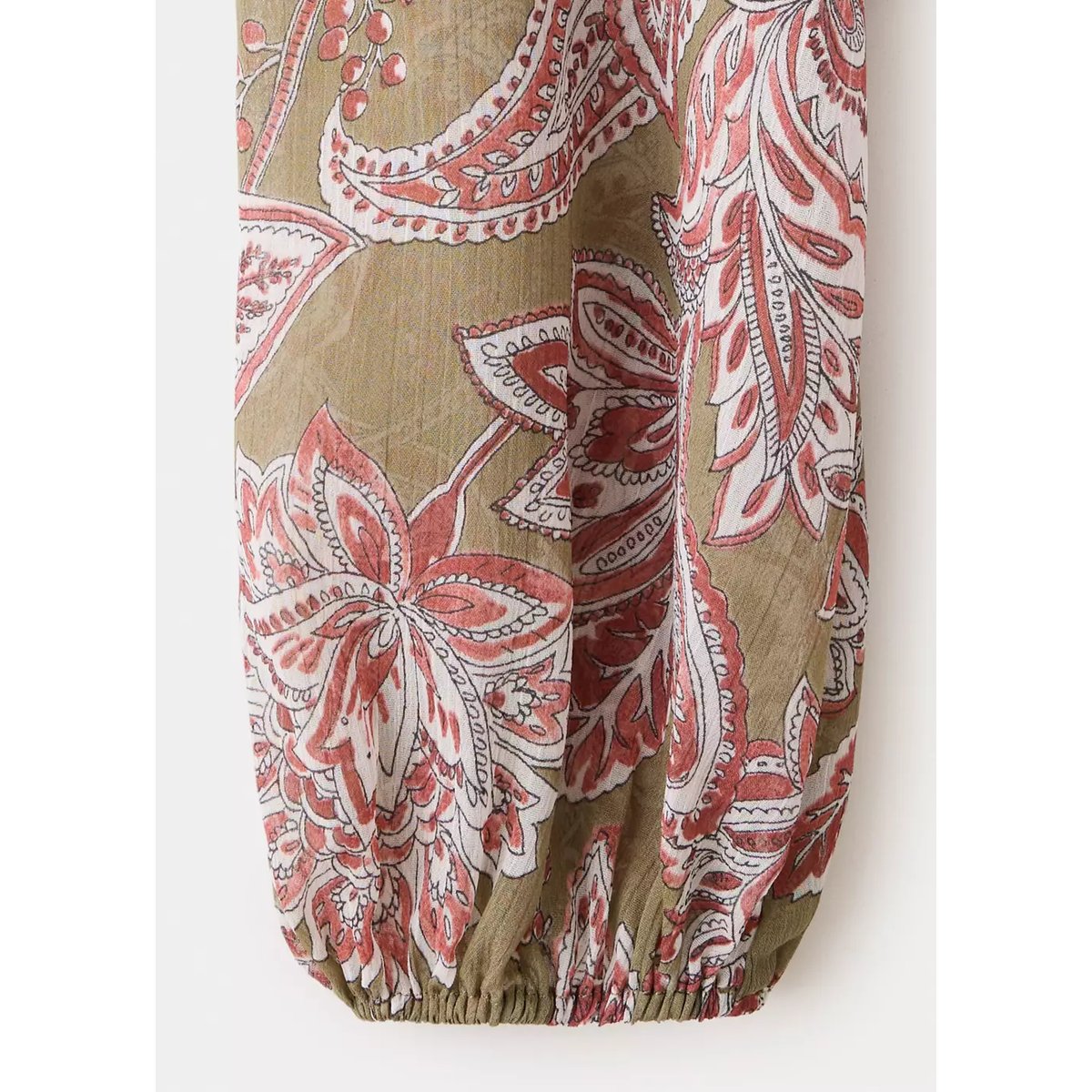 Blouse imprimé floral à nœud vert, MANGO