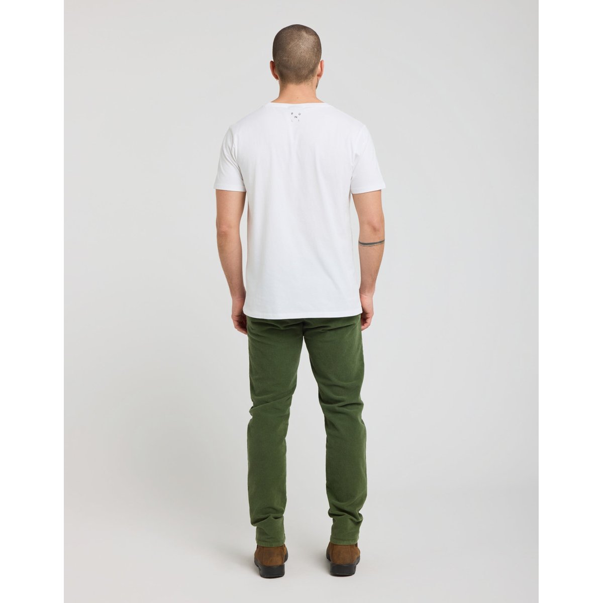 PANTALON CHINO VELOURS ROYPIZA vert, PULLIN