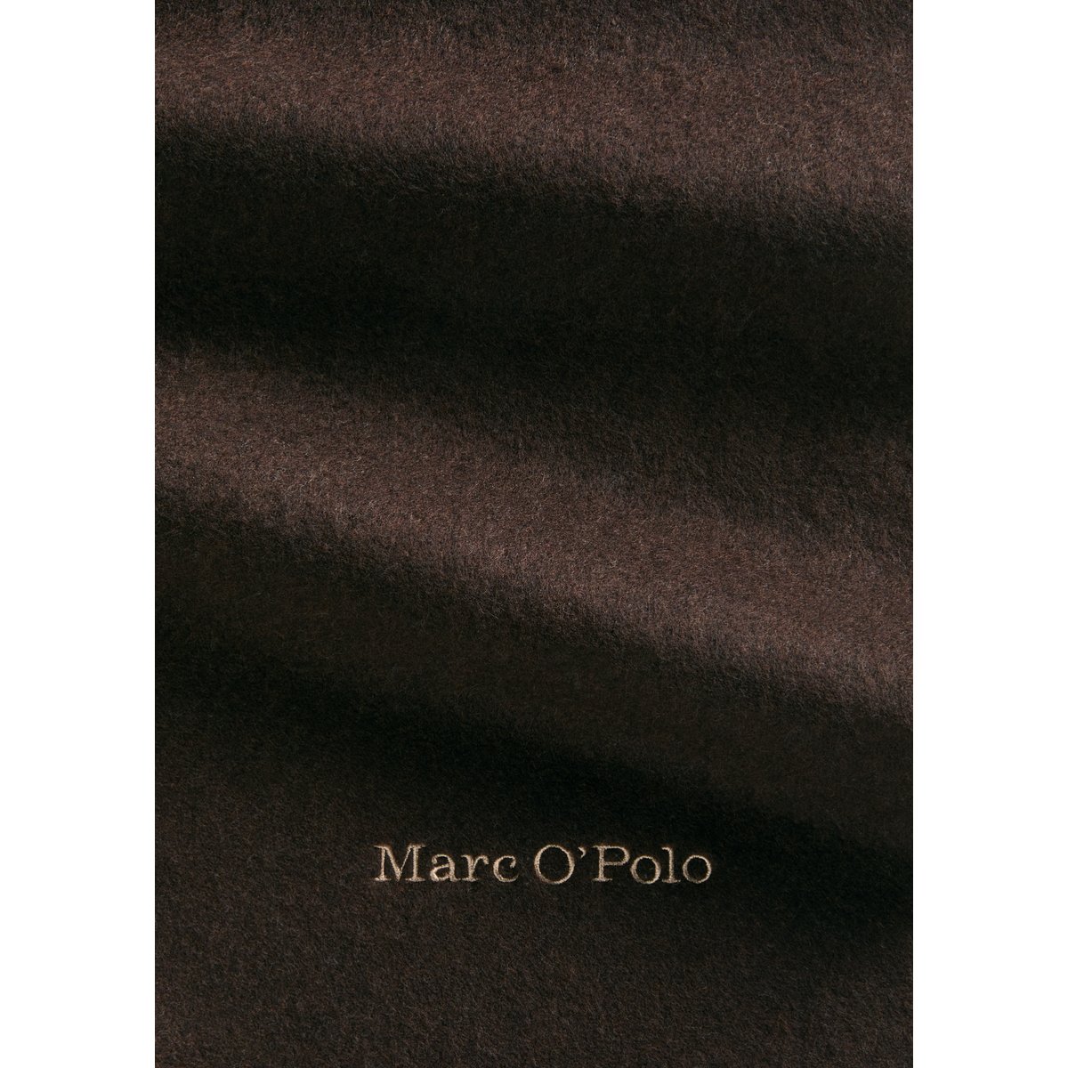 Écharpe réversible en laine vierge douce marron foncé, MARC O'POLO