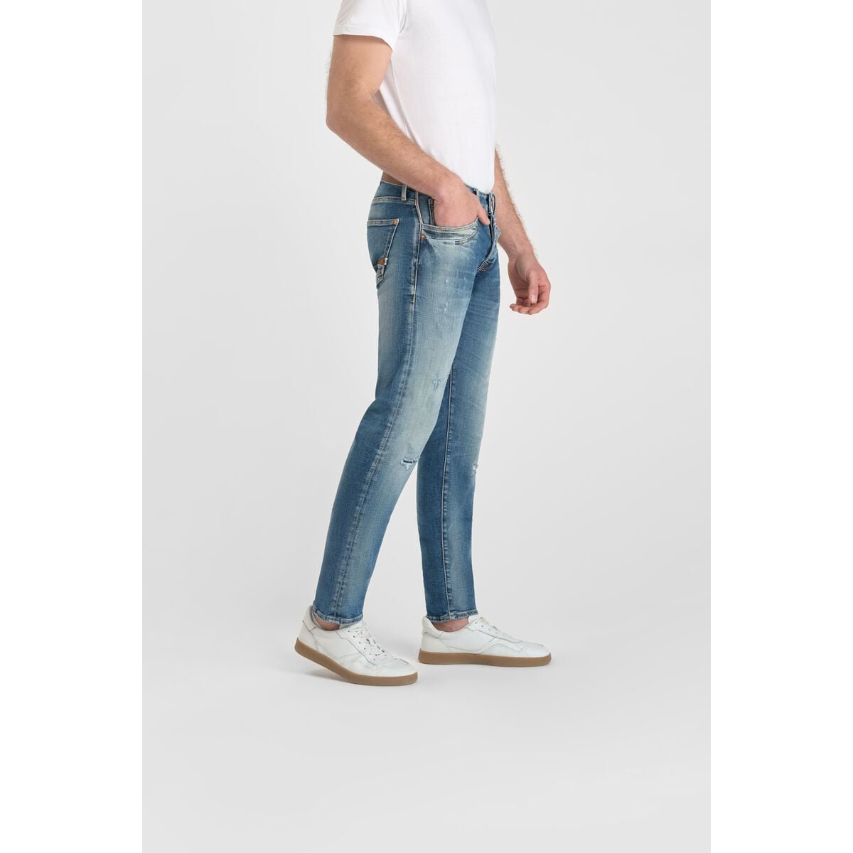 Jeans slim stretch 700/11, longueur 34 blue, LE TEMPS DES CERISES