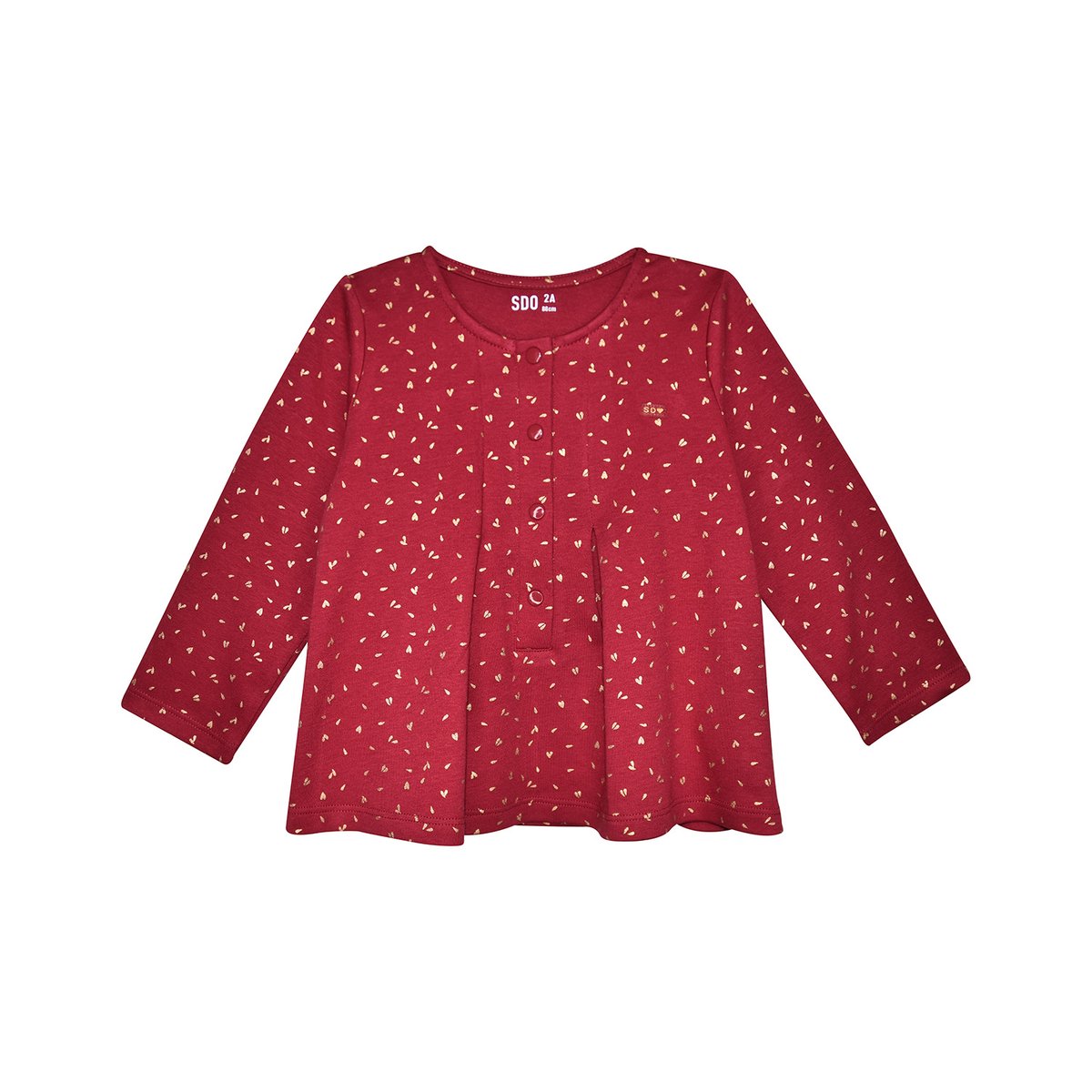 Tunique jane interlock manches longues enfant blanc, SUCRE D'ORGE