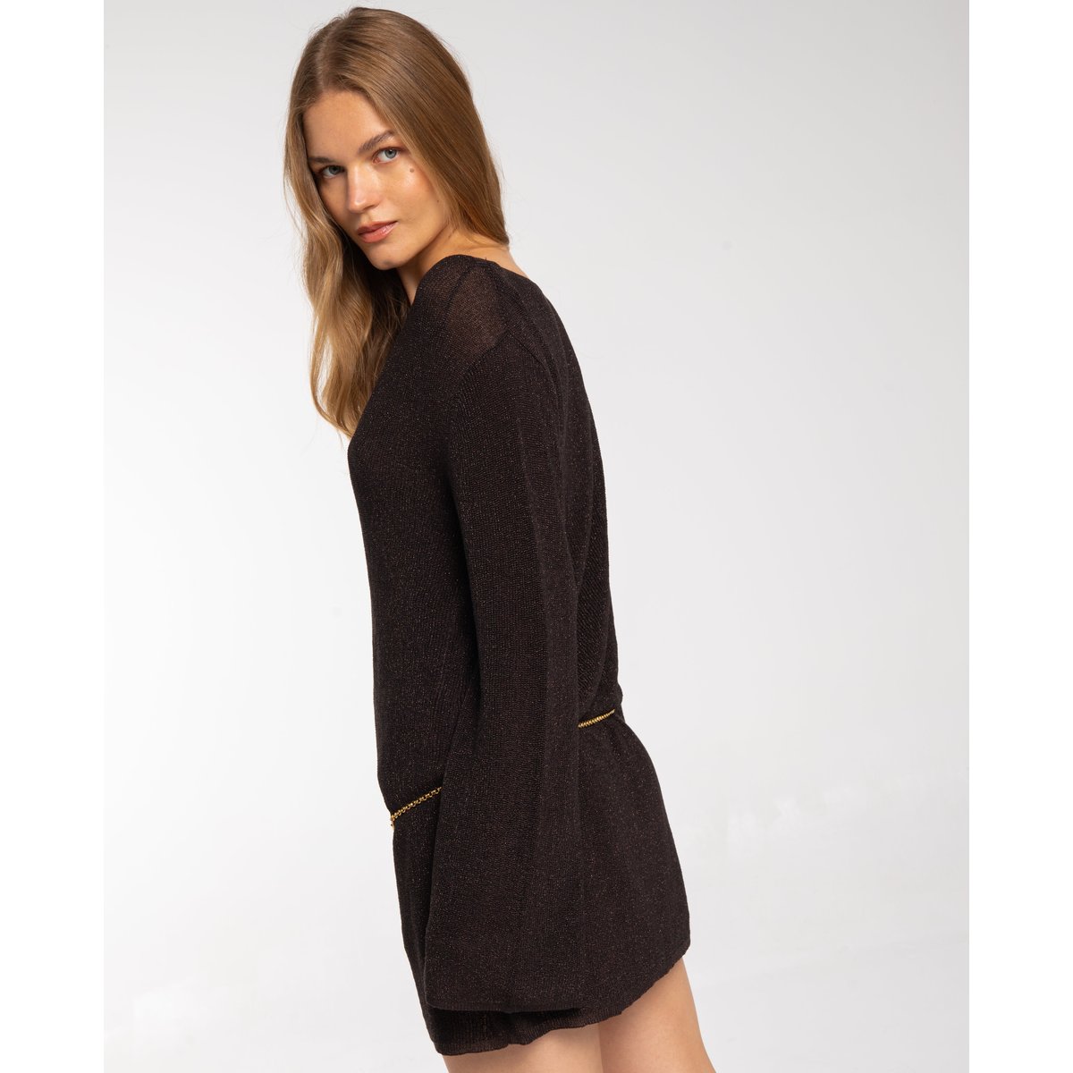 Robe mini en maille gris, THE-ARE