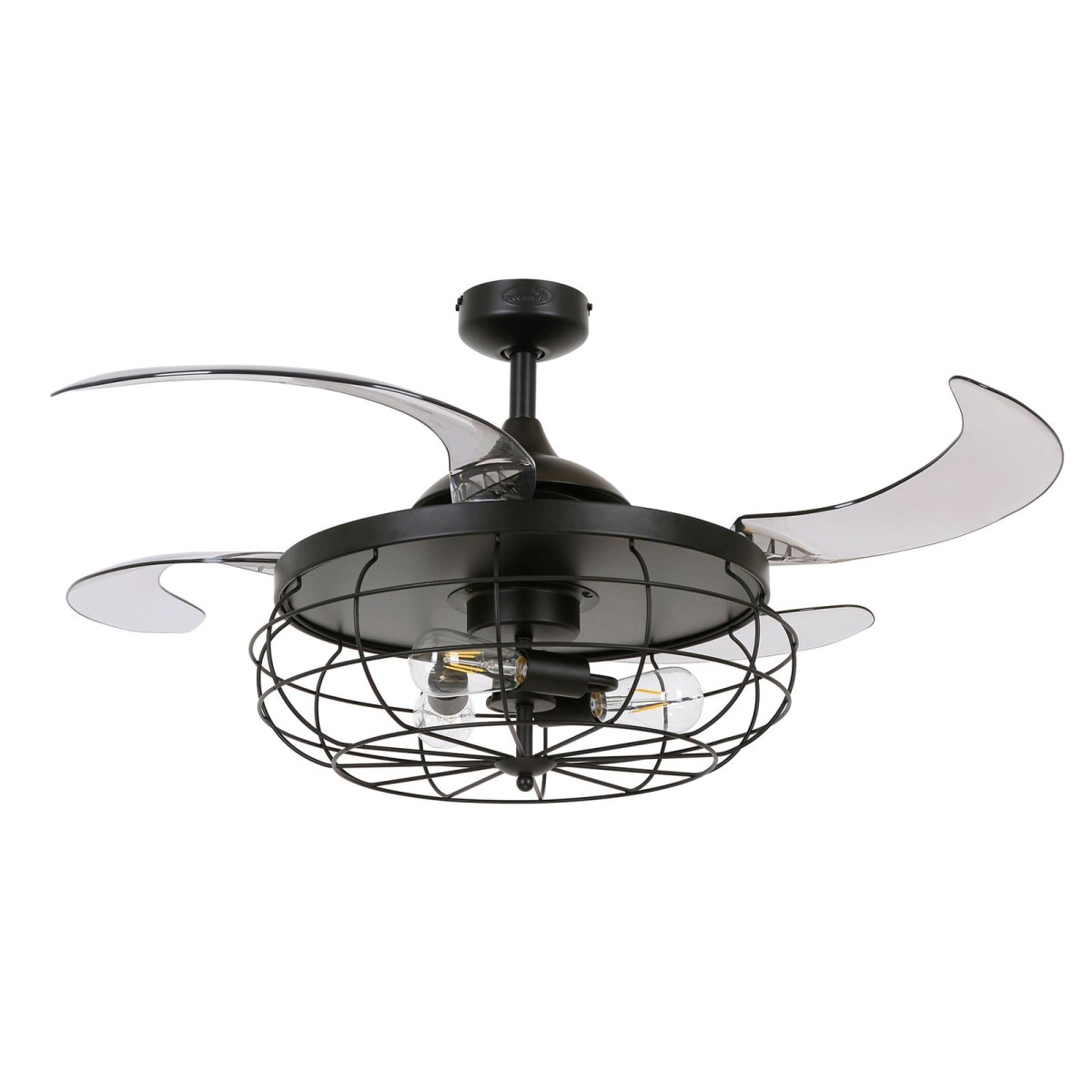 Ventilateur  plafond  INDUSTRI noir -  gris, BOUTICA-DESIGN