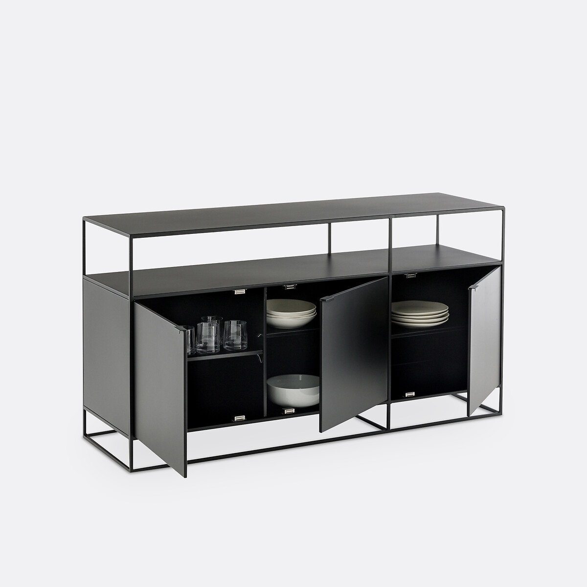 Buffet en métal acier, Miva noir, LA REDOUTE INTERIEURS