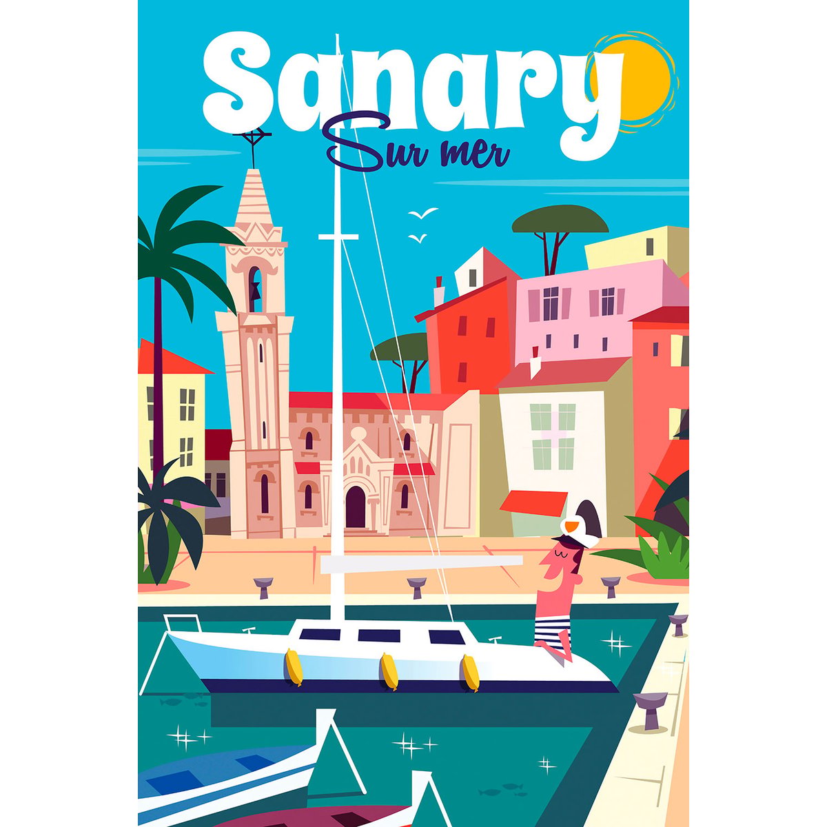 Tableau vacances à sanary tableau alu dibond, HEXOA