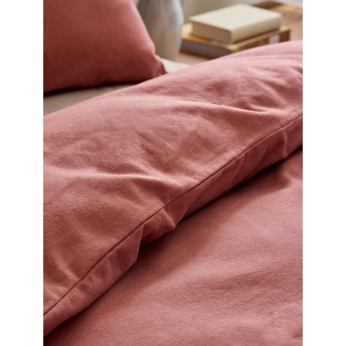 Housse de couette et taie d'oreiller brossées rose foncé, NEXT
