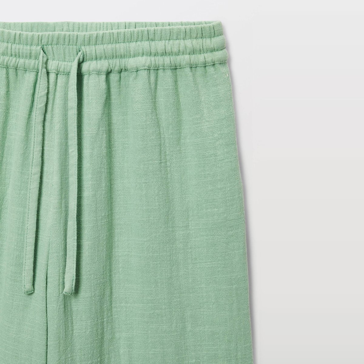 Pantalon taille élastiqué fluide large uni pousse, MONOPRIX
