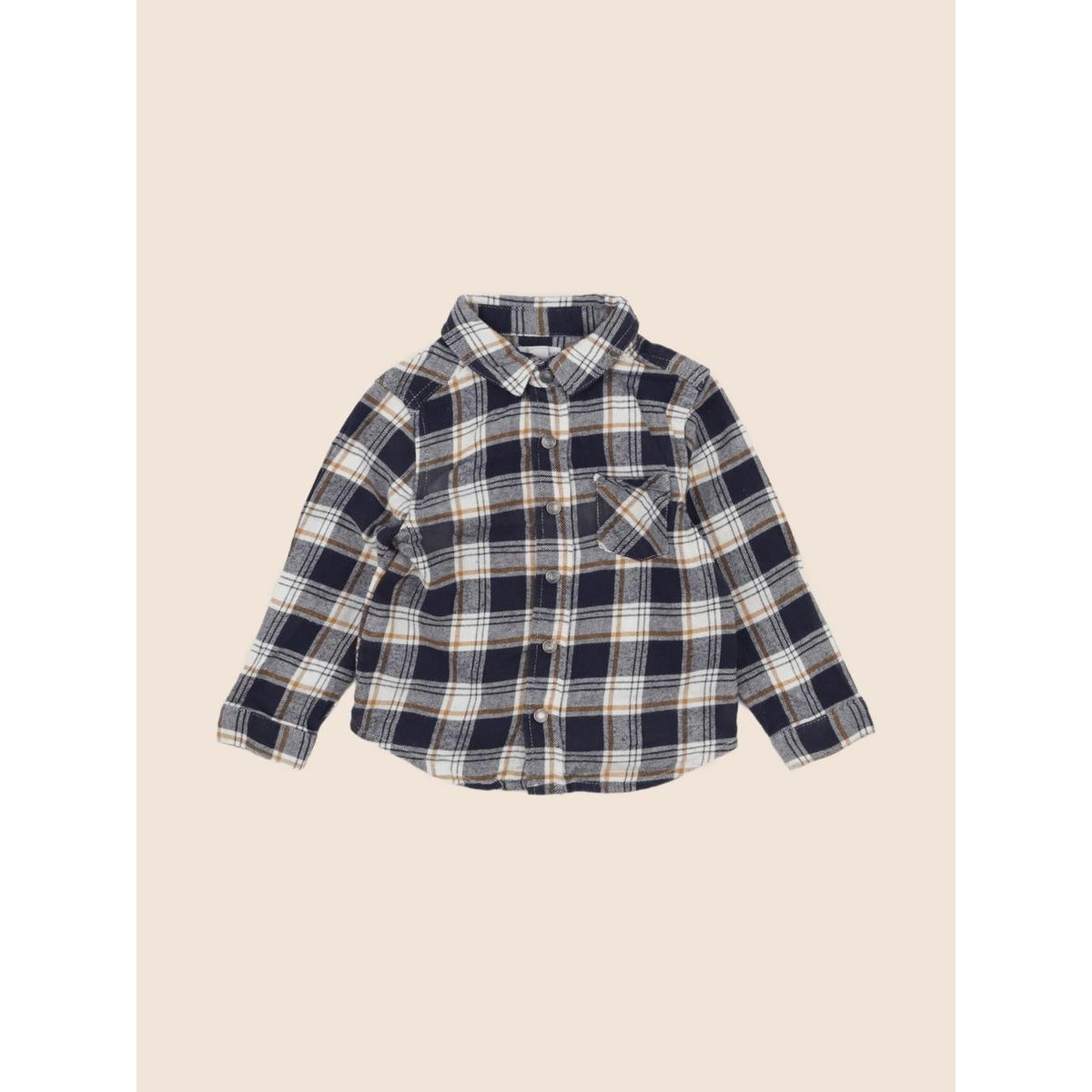 Chemise - Bon état bleu, marron, VERTBAUDET