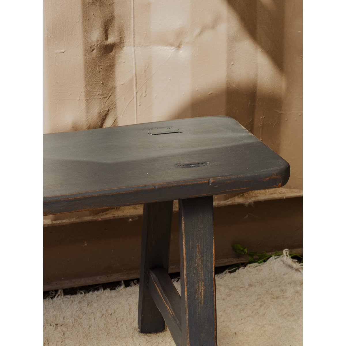 Banc en bois gris Antoine N°413 - Bon état gris, DEBONGOUT