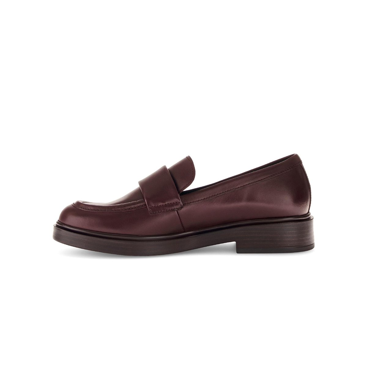 Mocassins en cuir lisse à talon décroché rouge, GABOR