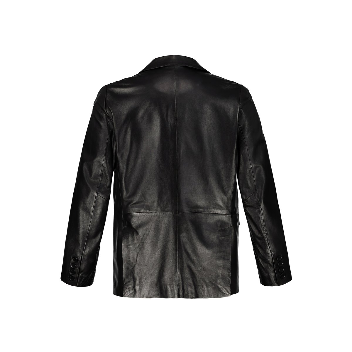 Veste en cuir véritable noir, JP1880