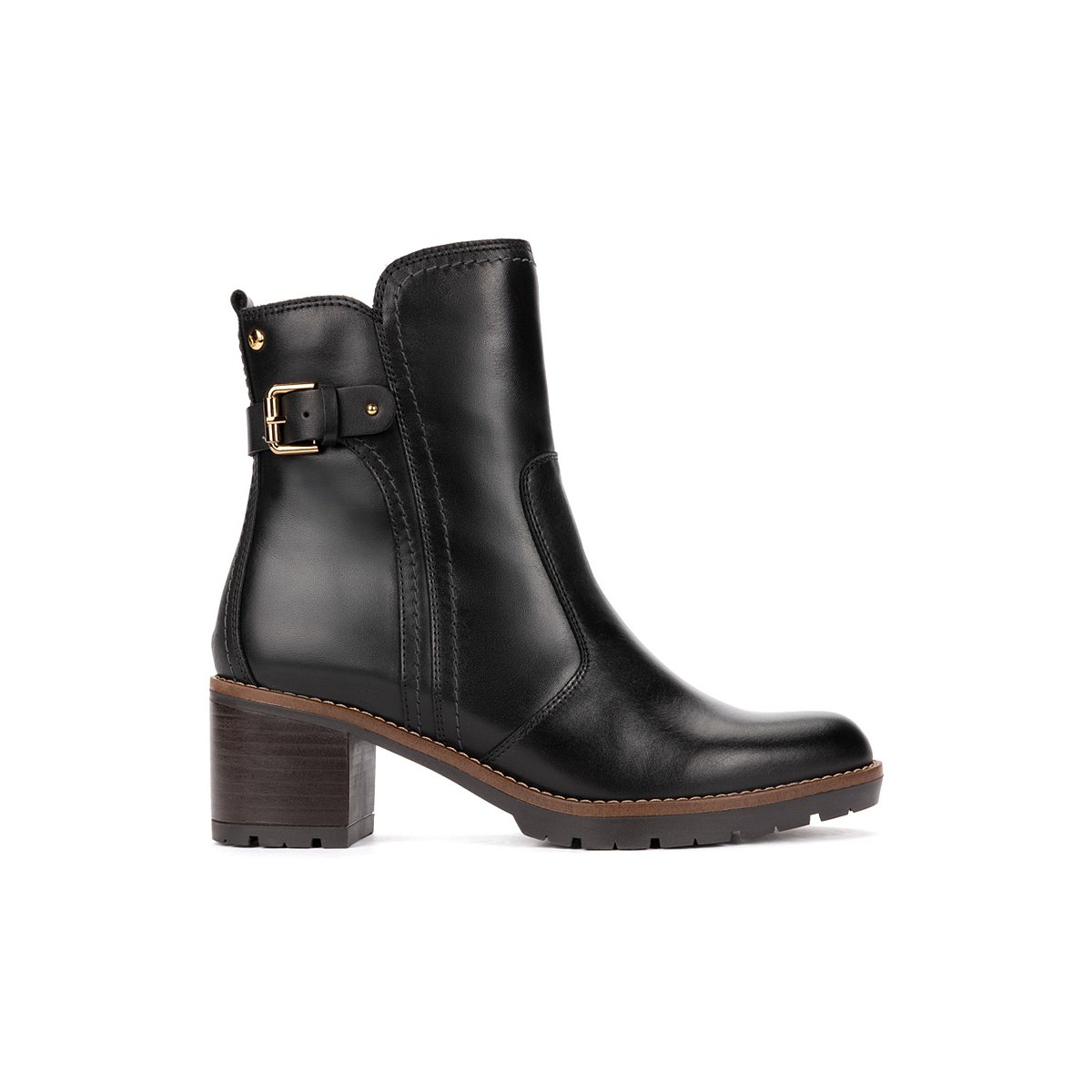 Bottines à talon cuir Llanes black, PIKOLINOS
