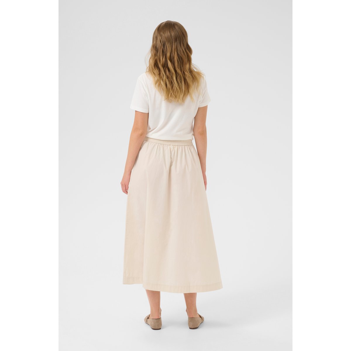 Skirt beige oatmeal, CREAM