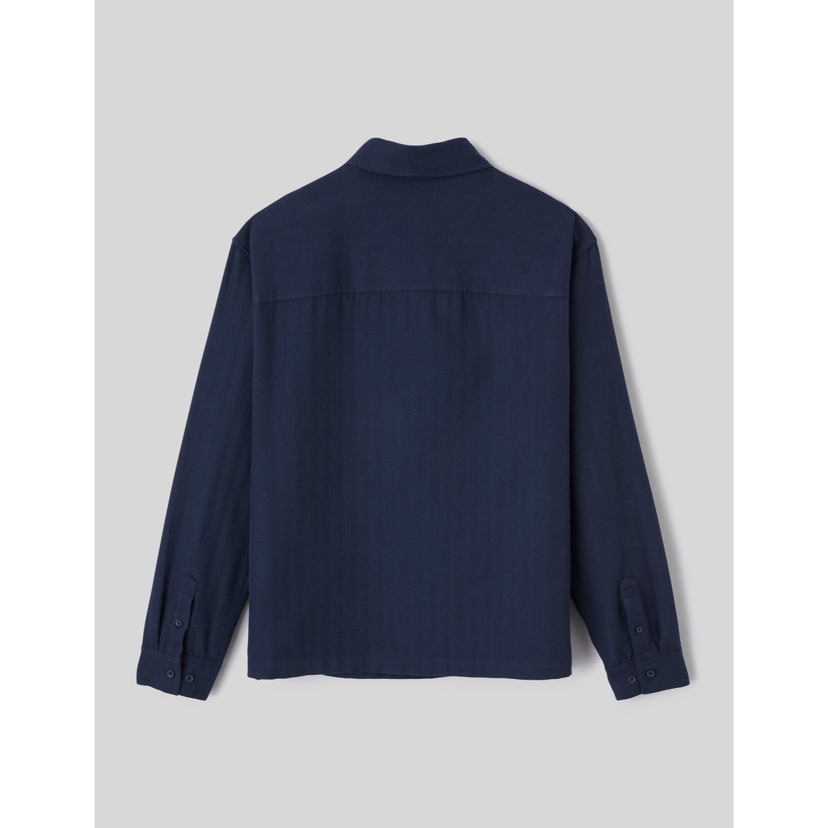 Chemise enfilée zippée manches longues bleu foncé, BZB
