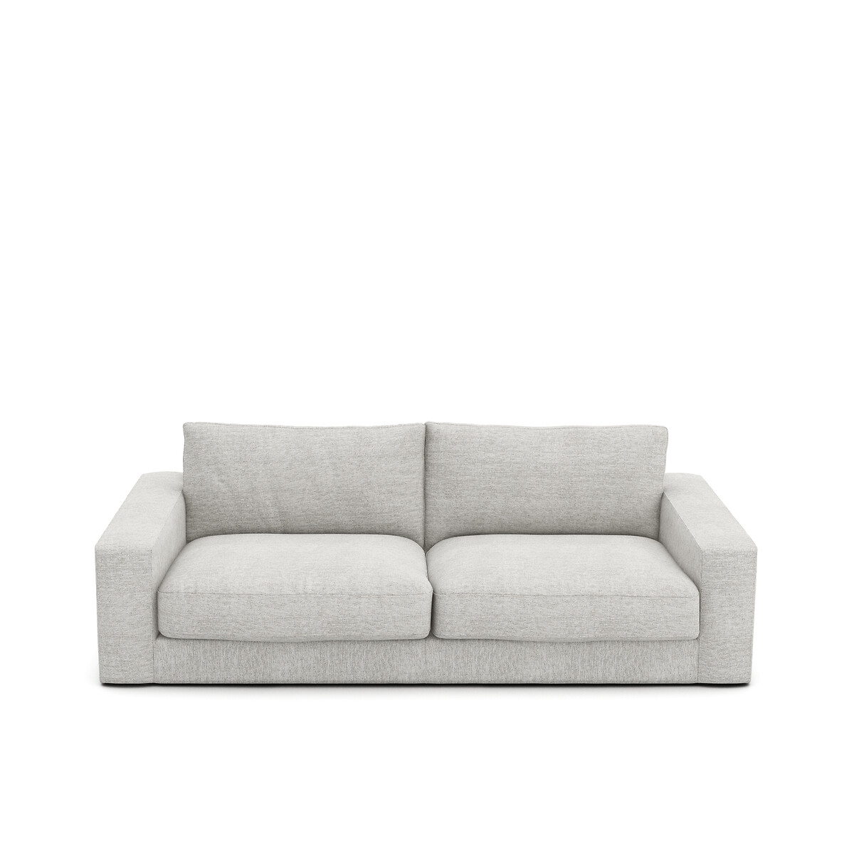 Canapé convertible toile jaspée, Skander gris/blanc, AM.PM