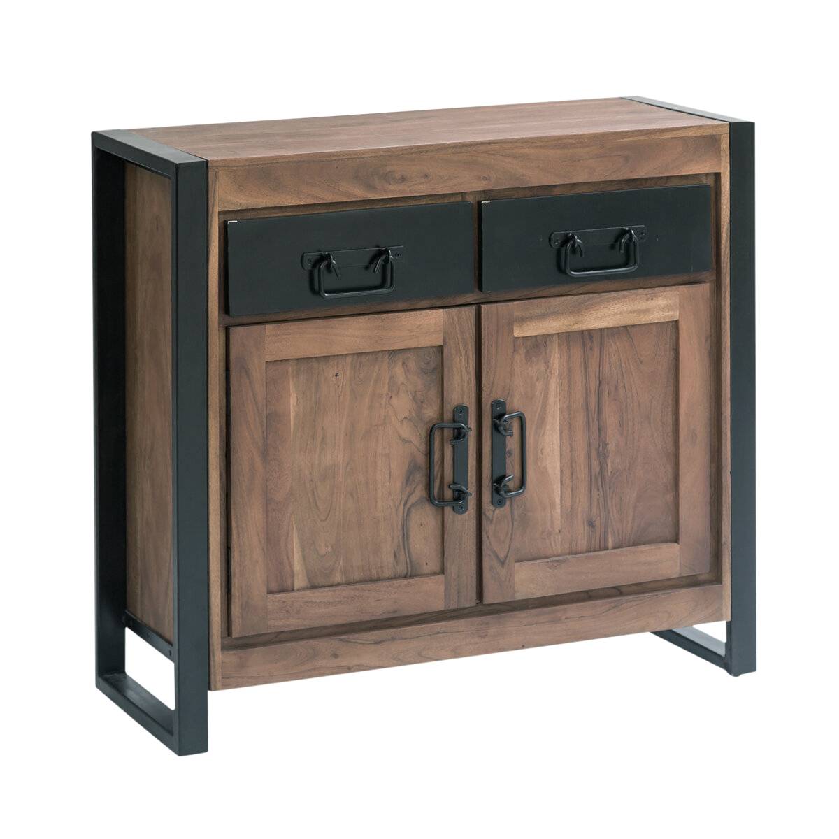 Buffet en bois d'acacia et métal HAVANA bois foncé, MADE IN MEUBLES