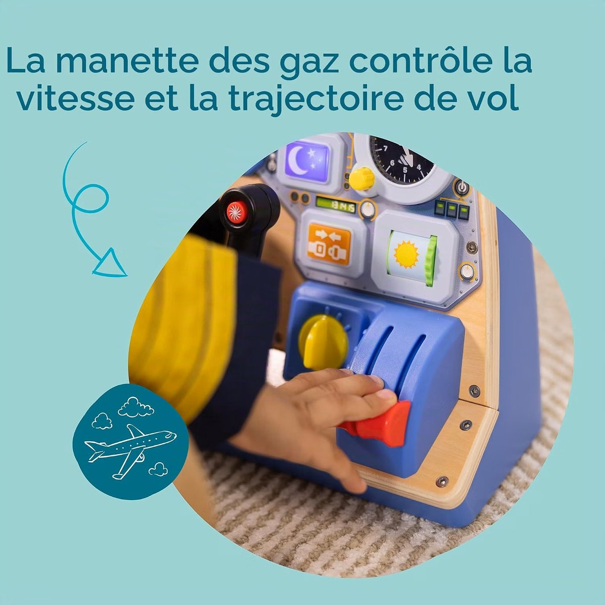 Tableau de bord interactif Pilote d'avion bleu, MELISSA & DOUG