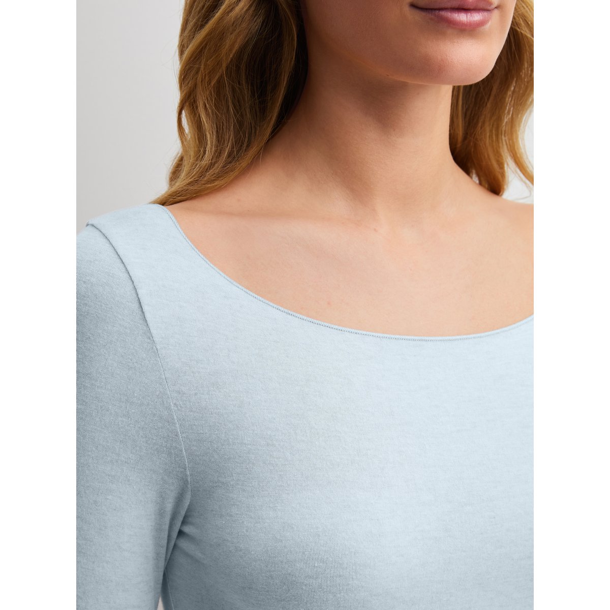 manches longues Modal SECOND SKIN pearl blue, CALIDA