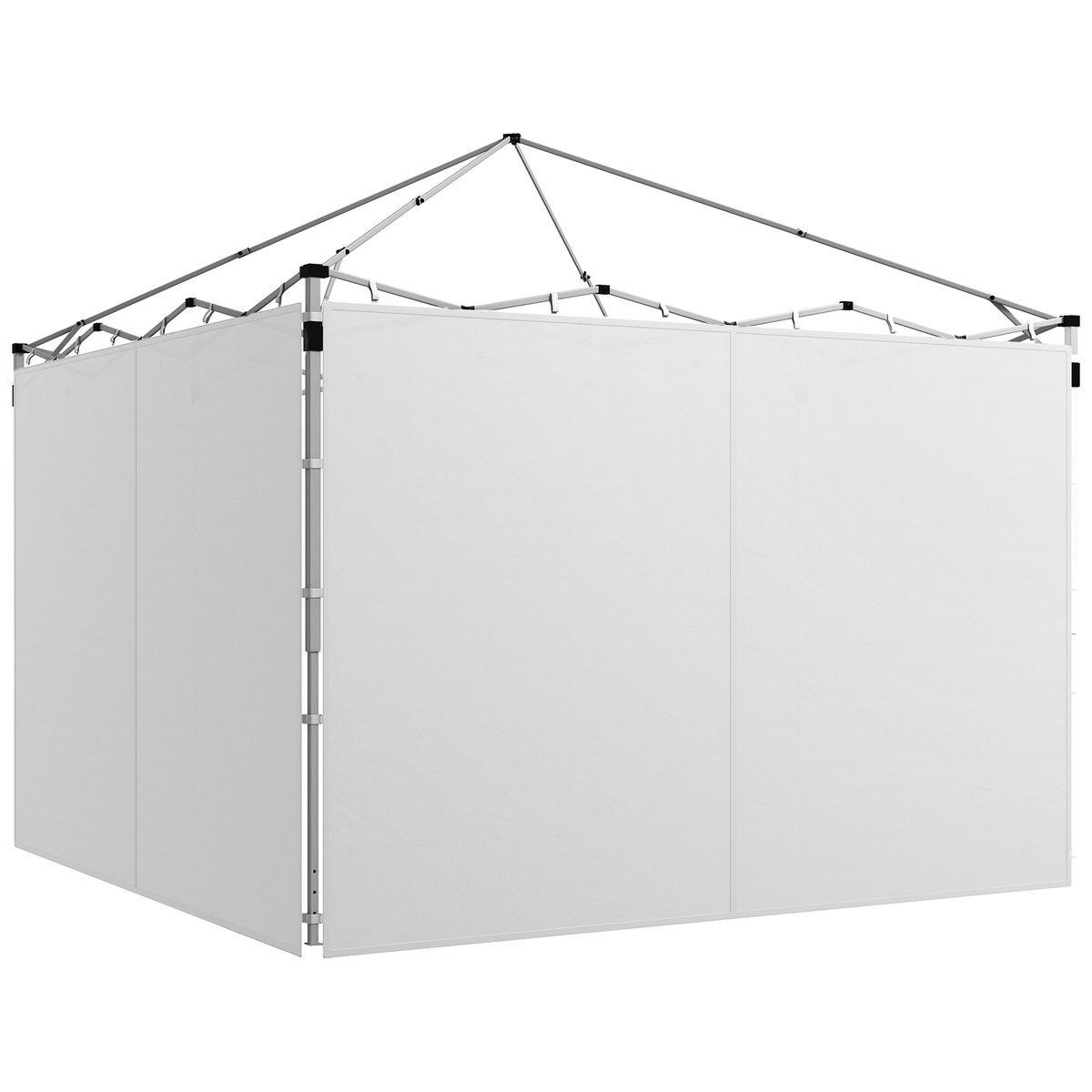 Parois latérales de la verrière Tissu Oxford blanc, OUTSUNNY
