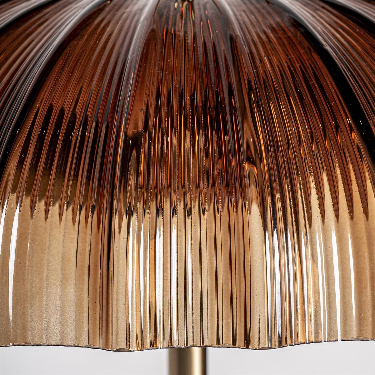 Lampadaire en cristal art déco marron or translucide, RECOLLECTION