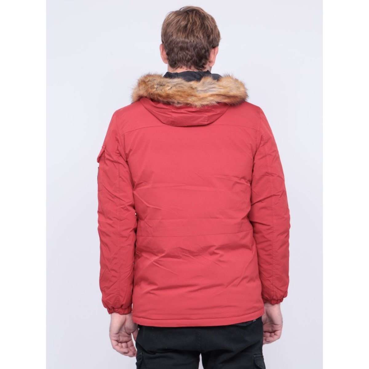 Parka Mi-longue Capuche Zevkot rouge, RITCHIE