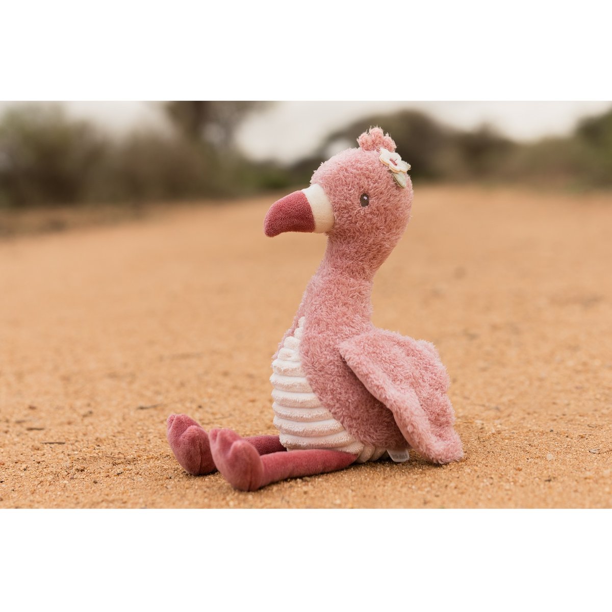 Peluche flamant rose SAFARI FRIENDS rose, LITTLE DUTCH