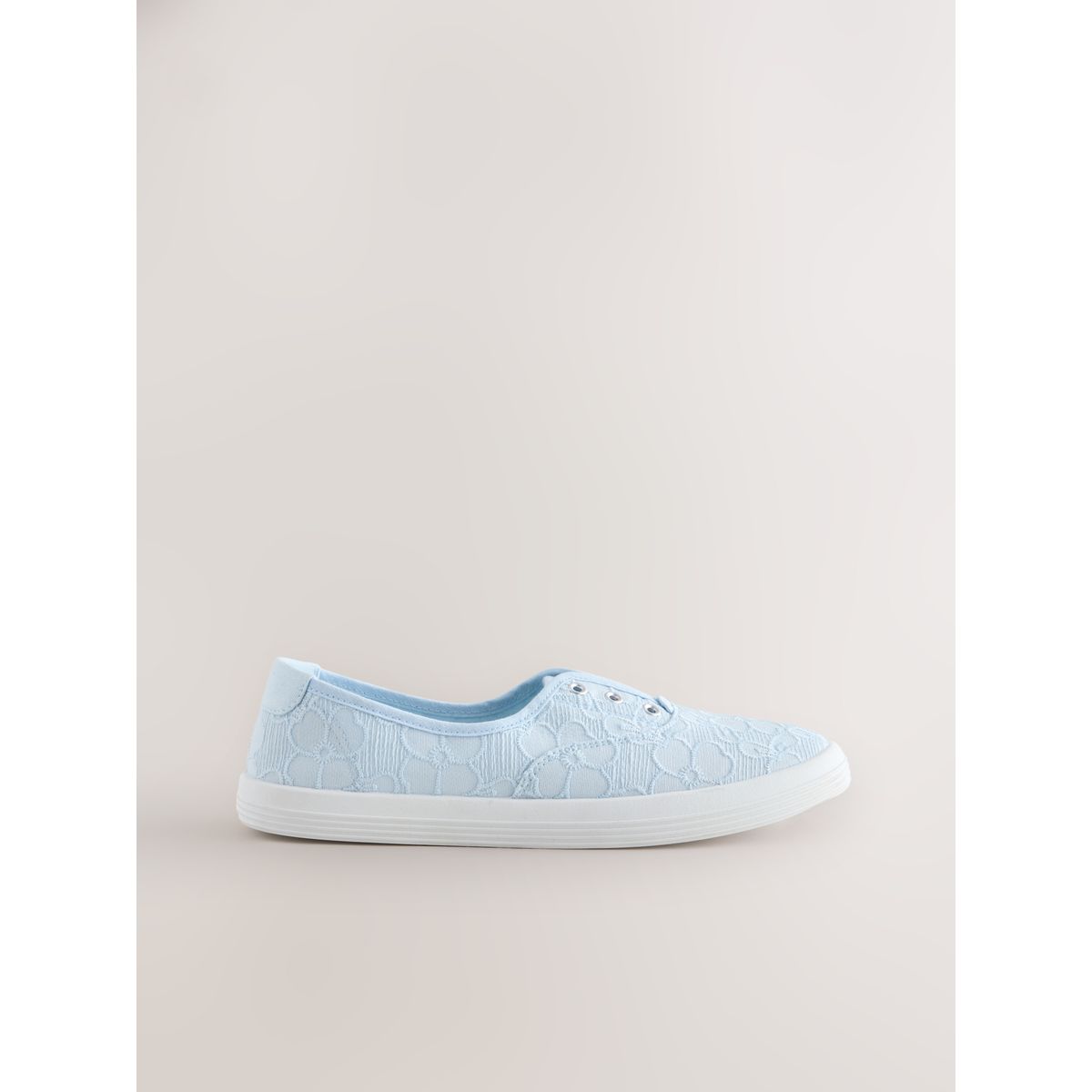 Baskets sans lacets en toile bleu clair, NEXT