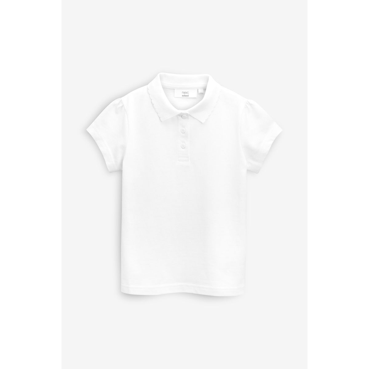 Polos en coton à manches courtes, lot de 2 blanc, NEXT
