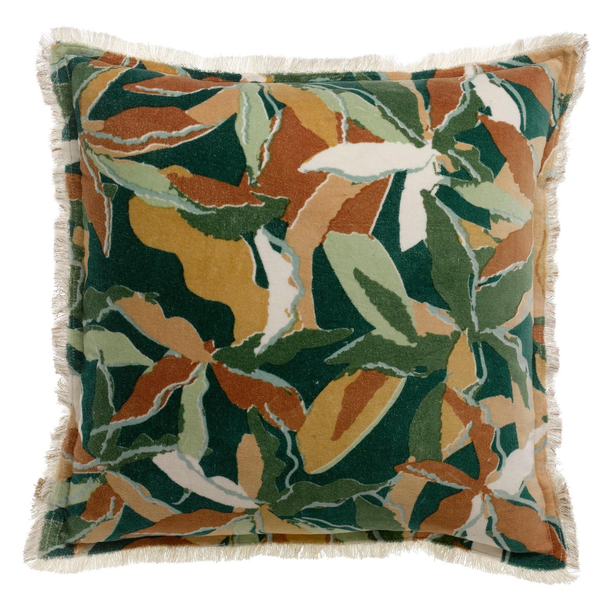 Coussin imprimé Alina petrole, VIVARAISE