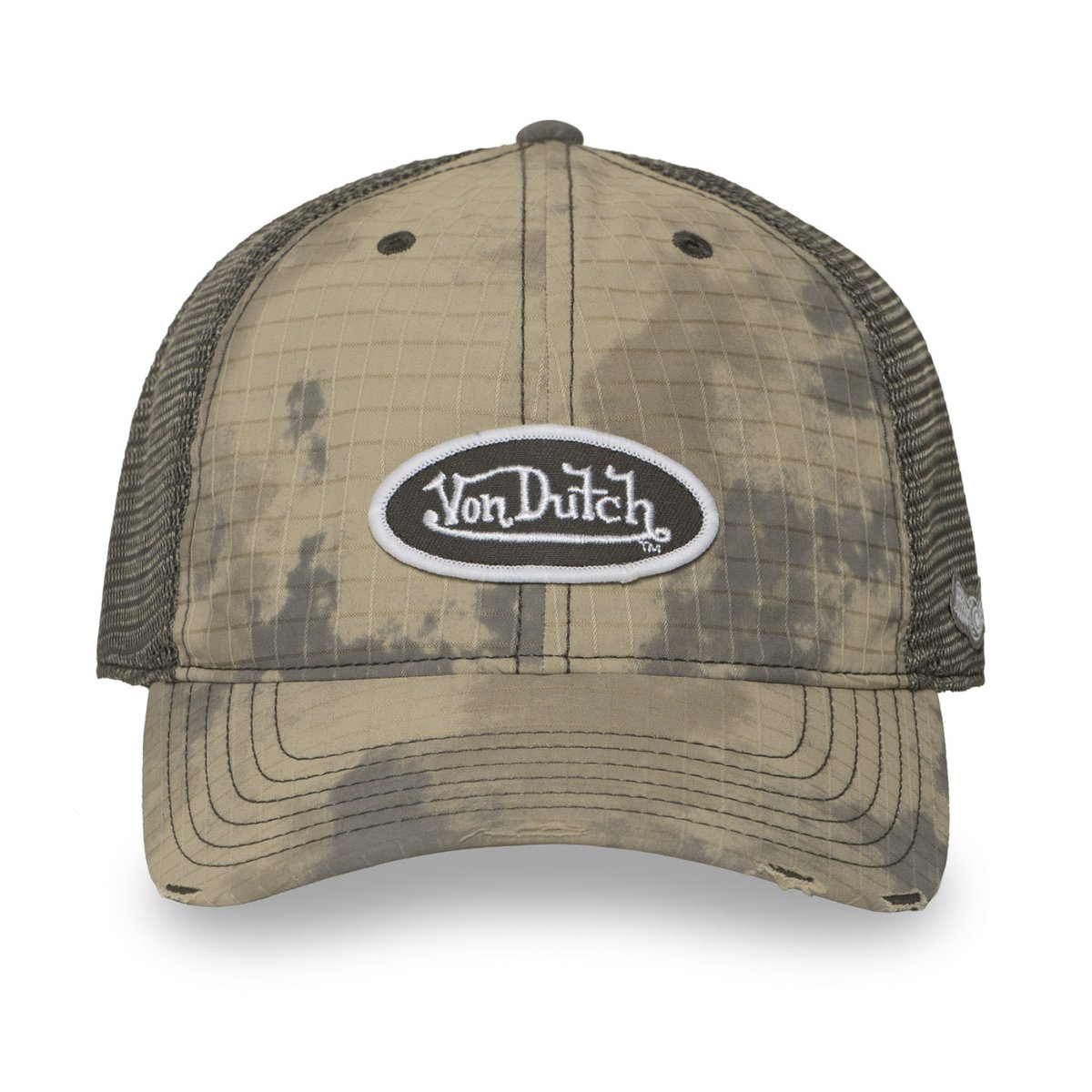 Casquette trucker MAC beige/kaki/gris, VON DUTCH