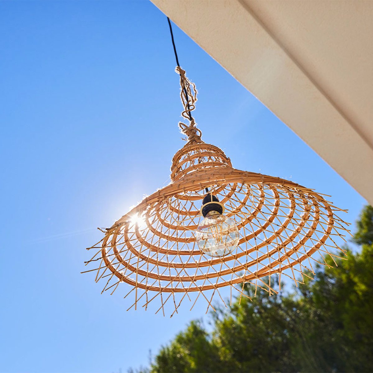 Suspension secteur GAIA OUTDOOR CABLE beige, LUMISKY