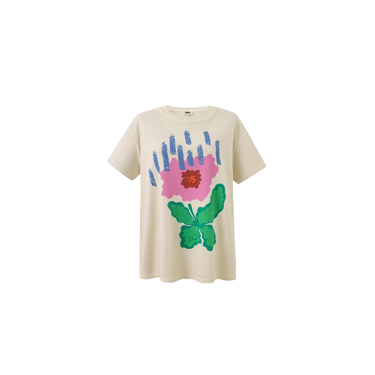 T-shirt en coton PISTIA beige crème, FRNCH