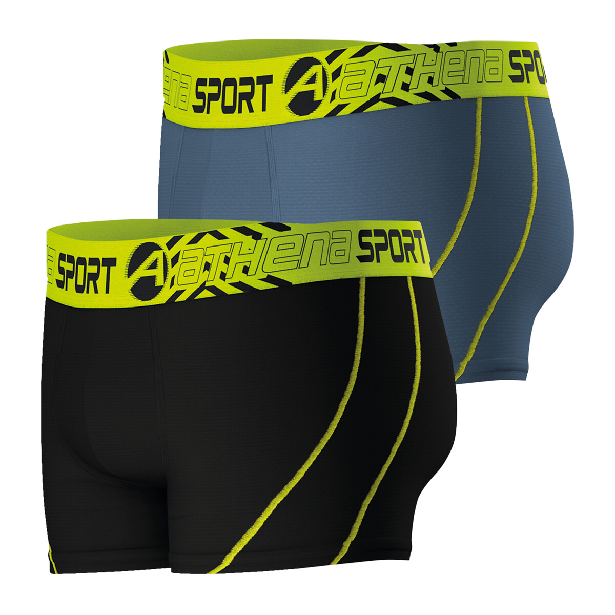 Pack of 2 Air Performance Hipsters pack of grey + black, ATHENA