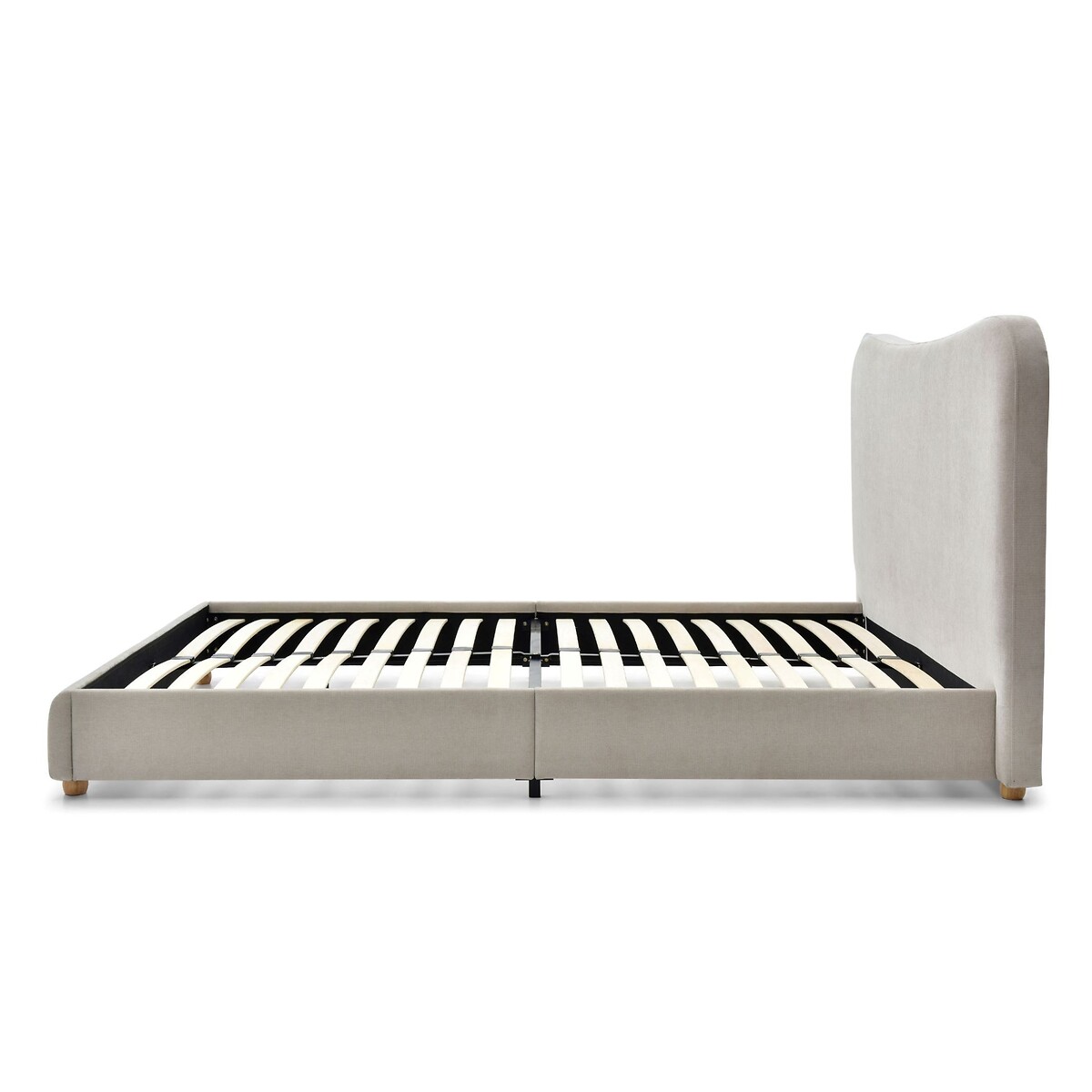 Lilo Chenille Bed in a Box with Curved Headboard natural, SO'HOME
