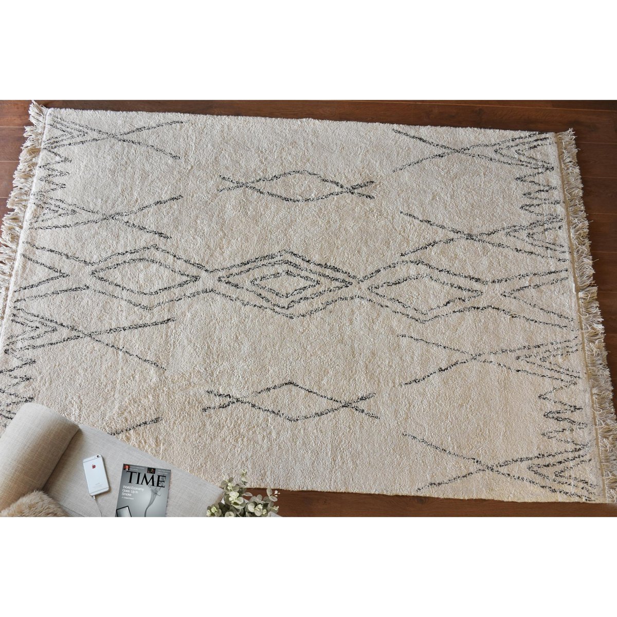 Tapis Crimble ivoire/charbon, THE RUG REPUBLIC