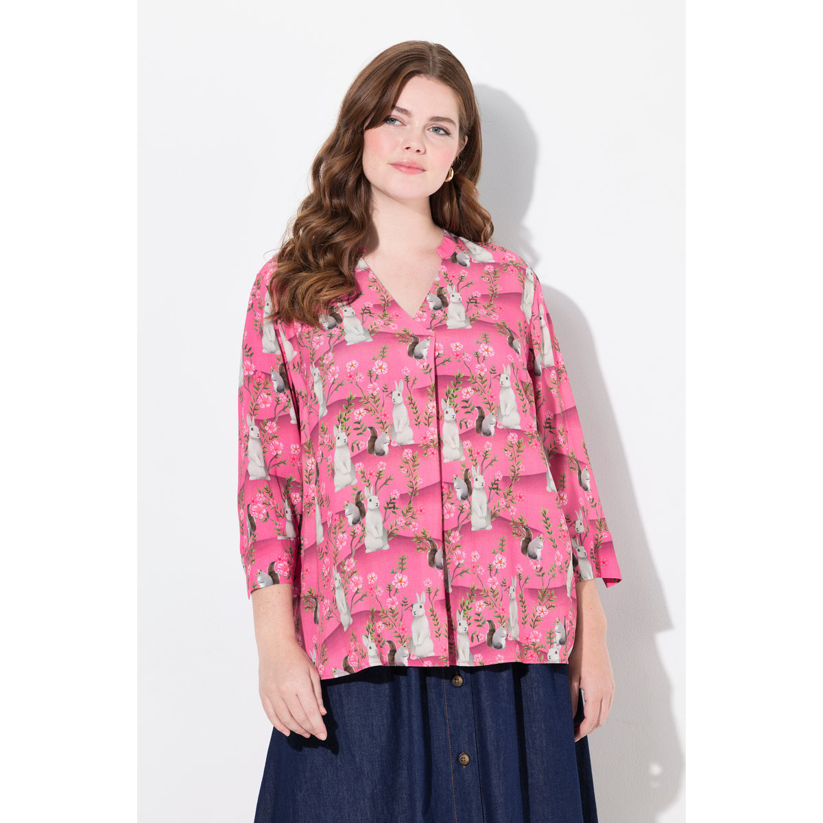 Tunique col montant rose vif fuchsia, ULLA POPKEN
