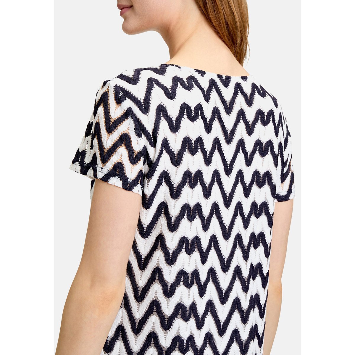 Robe d'été à encolure en v bleu/blanc, BETTY BARCLAY