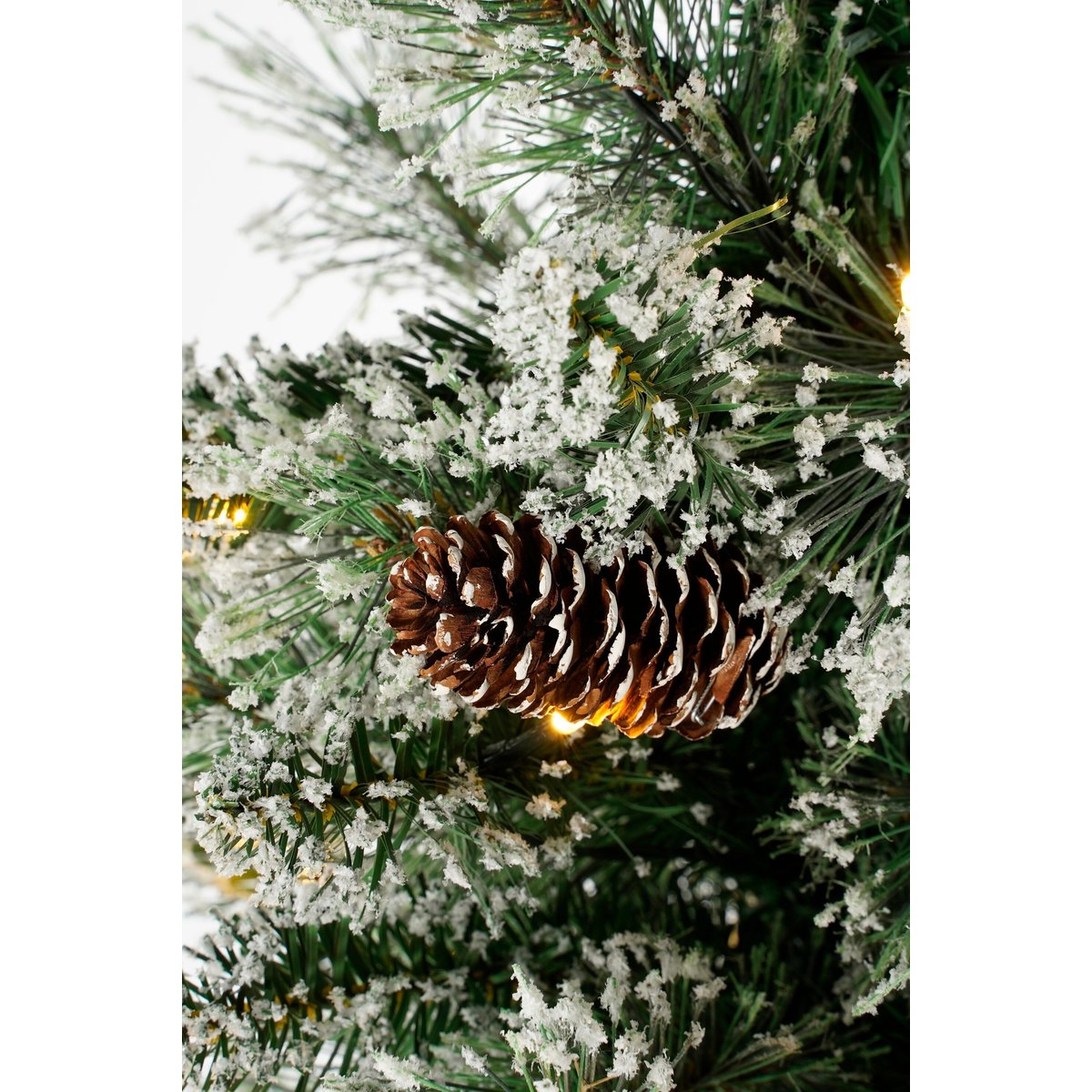Sapin de Noël artificiel enneigé avec LED H90 cm VANDANS vert, BLACK BOX TREES
