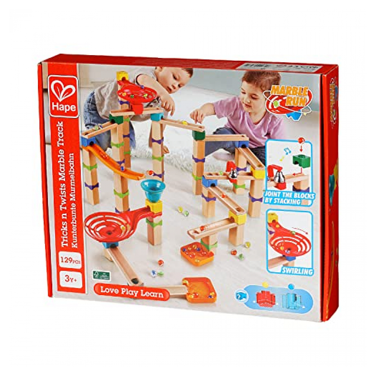 Marble run - Circuit de billes Cascade multicolore, HAPE