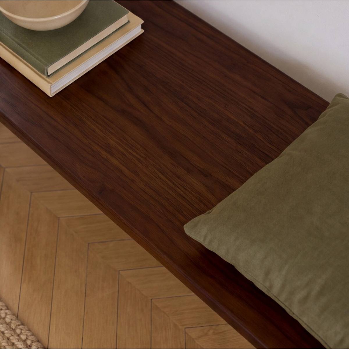 Banc en bois de manguier RIVEN bois foncé, MADE IN MEUBLES