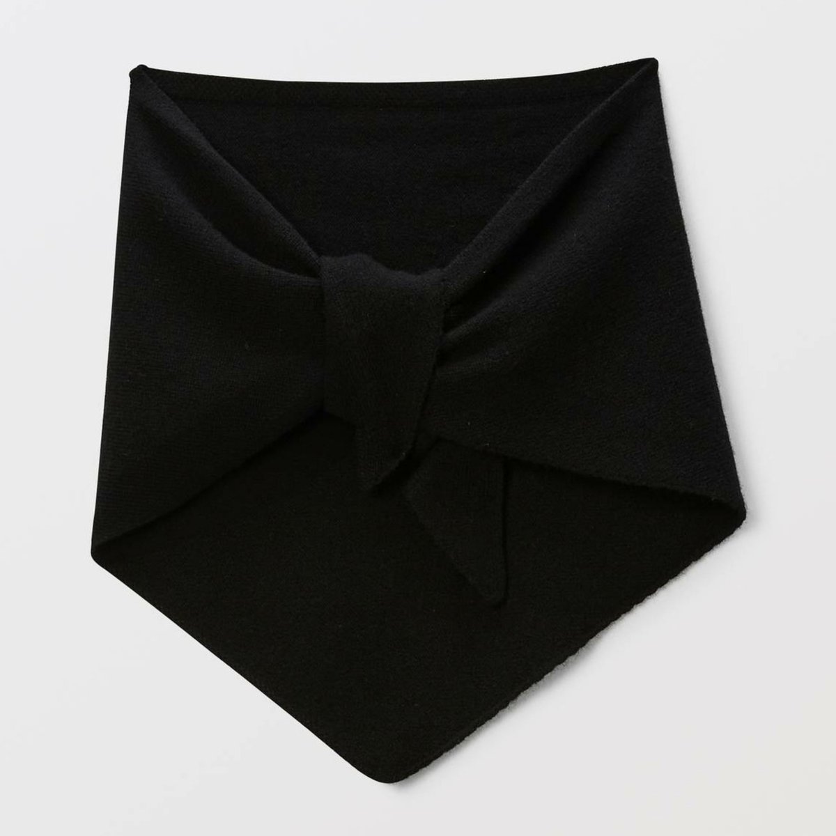 Echarpe triangle en laine noir, MONOPRIX