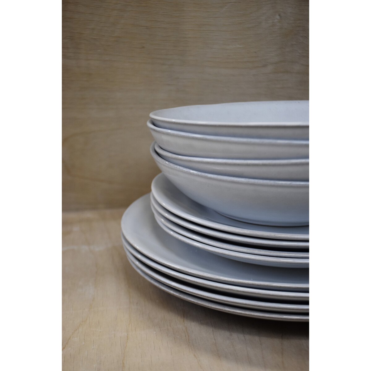 Conjunto de refeição 12 peças SMOOTH Stone, NOSSE CERAMIC stone                           , NOSSE CERAMIC