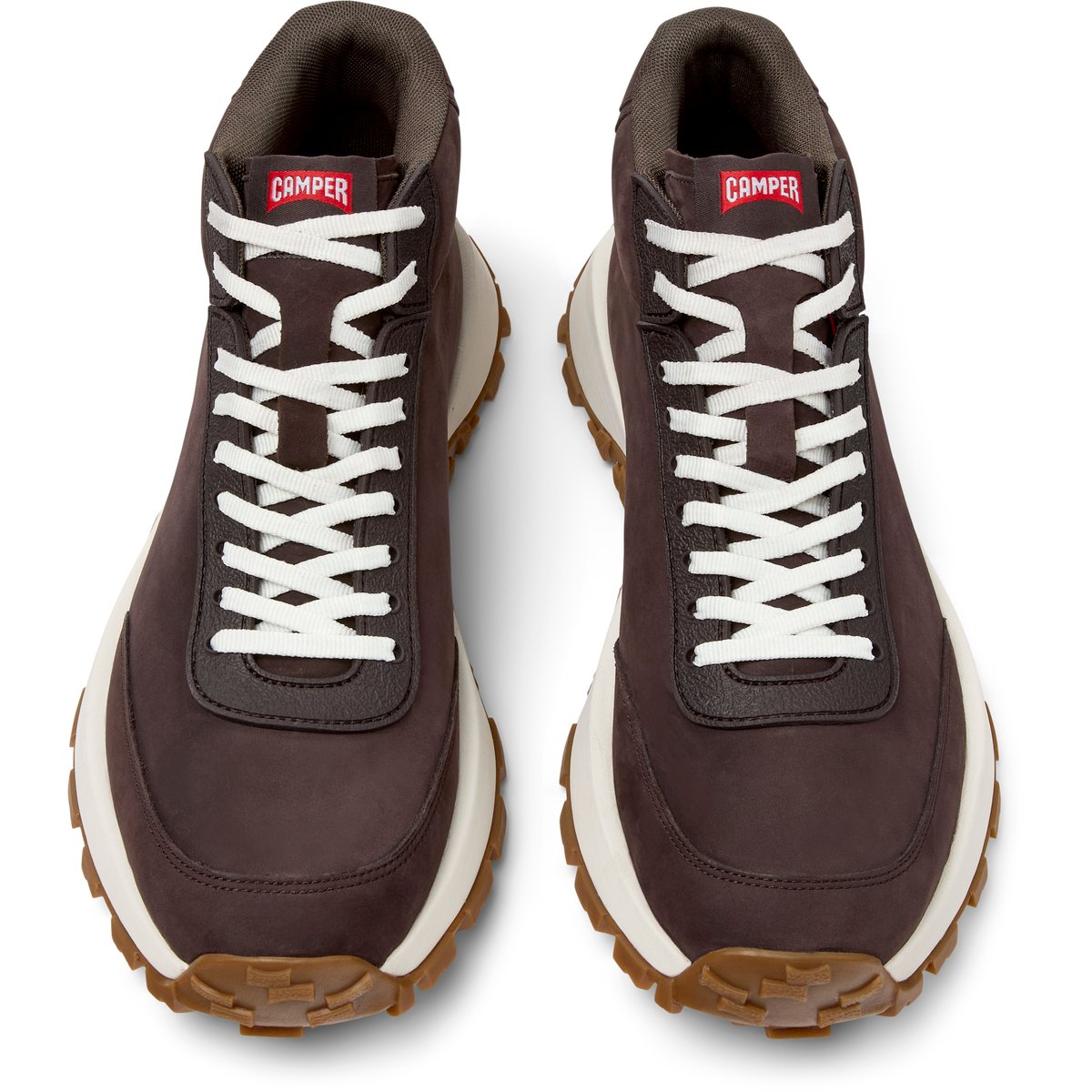 Sneaker-Bootie Drift Trail cuir marron foncé, CAMPER
